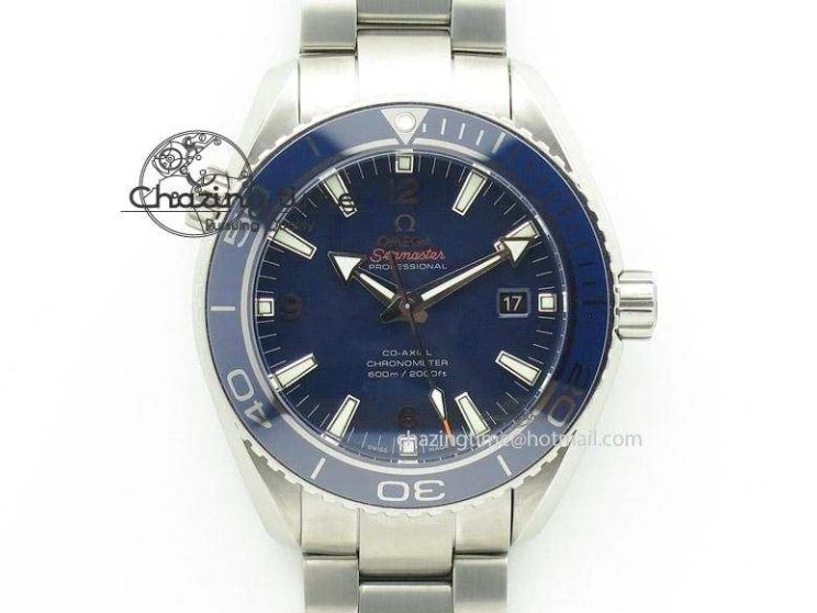 0120 Planet Ocean Master Chronometer Chrono DLC OM 1:1 Best Edition Black Dial On Nylon Strap A Chic 8103